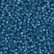 Miyuki rocailles Perlen 11/0 - Dyed denim blue silver lined alabaster 11-648